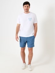 Saltwell White Deep Azure Print Cotton T-Shirt - Image 3 of 5