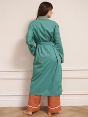 Their Nibs Cotton Grandpa Robe Duckegg with contrast - 画像 2 / 4