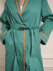 Their Nibs Cotton Grandpa Robe Duckegg with contrast - 画像 3 / 4