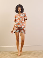 Their Nibs Blue Cotton Shortie Pyjamas Clams - Image 1 of 4