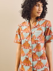 Their Nibs Blue Cotton Shortie Pyjamas Clams - Image 3 of 4