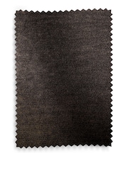 Set of 2 Relaxed Chenille Chocolate Brown Dark Wood Leg Remi Dining Chairs - Image 8 of 8