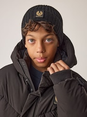 أسود - Belstaff Phoenix Logo Beanie - صورة 1 من 4