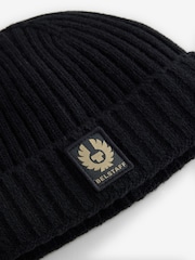 أسود - Belstaff Phoenix Logo Beanie - صورة 4 من 4