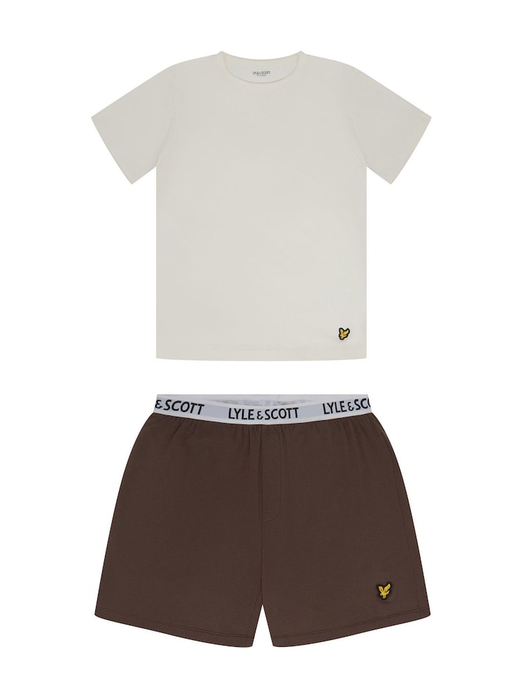 Lyle & Scott Brown Prince Sleepwear Short Set - Image 1 of 6
