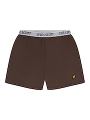 Lyle & Scott Brown Prince Sleepwear Short Set - Image 4 of 6