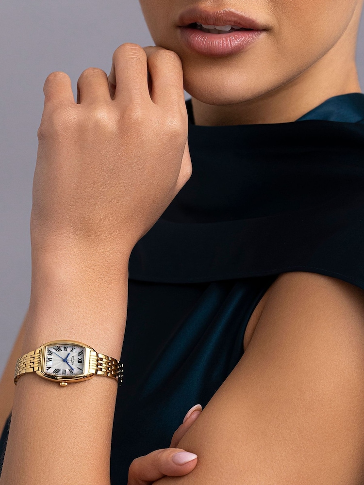 Rotary Gold Tone Heritage Astoria Mother Of Pearl Gold Tone Bracelet Watch - Image 4 of 4