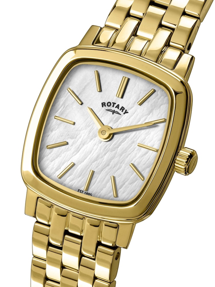 Rotary Metallic Heritage Astoria Mother Of Pearl Silver & Gold Plated Stainless Steel Bracelet Watch - Image 2 of 4