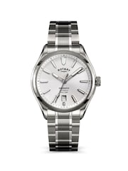 Rotary Silver Tone Seamatic Water Resistance Dial Stainless Steel Tone Bracelet Watch - Image 1 of 5