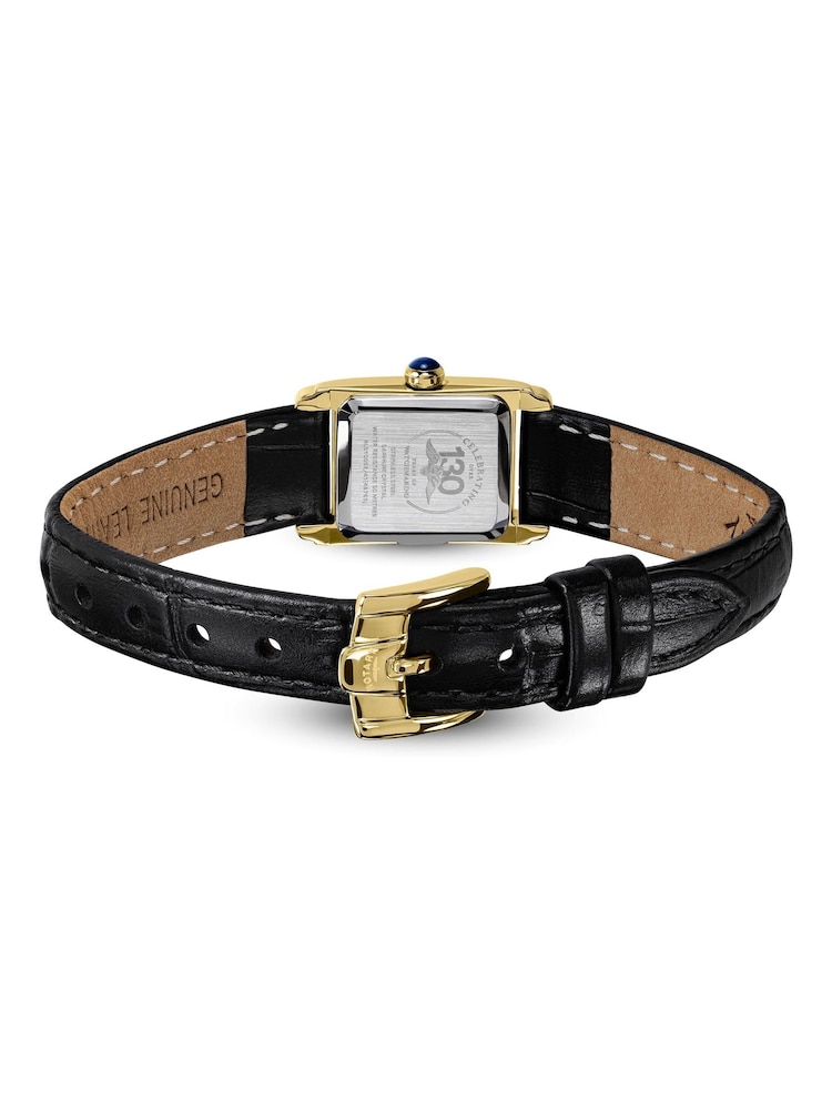 Rotary Black Heritage Astoria Mother Of Pearl Gold Plated Stainless Steel Leather Strap Watch - Image 1 of 4 Rotary Black Heritage Astoria Mother Of Pearl Gold Plated Stainless Steel Leather Strap Watch - Image 1 of 4