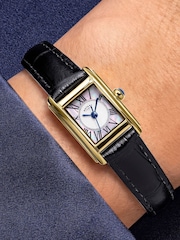 Rotary Black Heritage Astoria Mother Of Pearl Gold Plated Stainless Steel Leather Strap Watch - Image 4 of 4