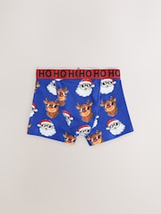 Red/ Blue /Green - Christmas Trunks 3 Pack (3-16yrs) - Image 3 de 7