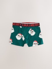 Red/ Blue /Green - Christmas Trunks 3 Pack (3-16yrs) - Image 4 de 7