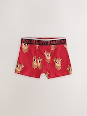 Red/ Blue /Green - Christmas Trunks 3 Pack (3-16yrs) - Image 5 de 7