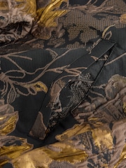 Gold Jacquard Bomber Jacket Cover-Up - Image 3 of 3