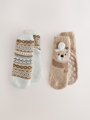 Oso neutro - Pack de 2 pares de calcetines cálidos - Imagen 1 de 5