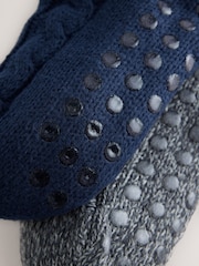 Azul marino/gris - Pack de 2 pares de calcetines cálidos - Imagen 4 de 5