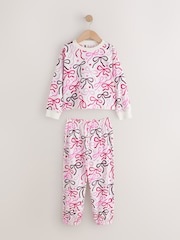 Pink/Brown Bow Jogger Pyjamas 3 Pack (9mths-16yrs) - Image 4 of 4