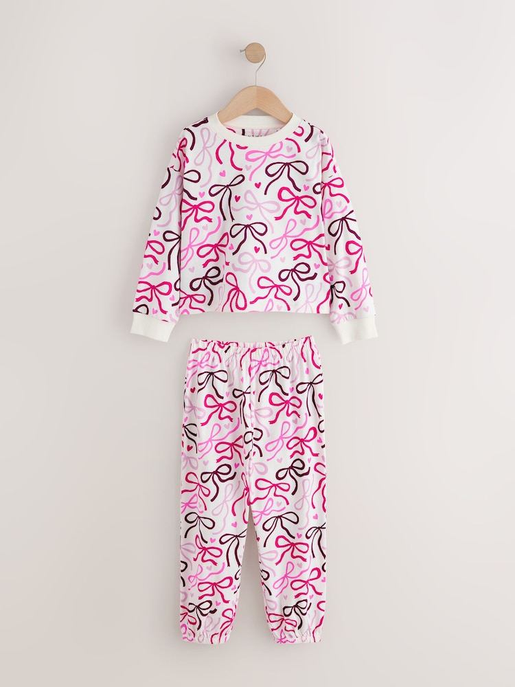 Pink/Brown Bow Jogger Pyjamas 3 Pack (9mths-16yrs) - Image 4 of 4 Pink/Brown Bow Jogger Pyjamas 3 Pack (9mths-16yrs) - Image 4 of 4