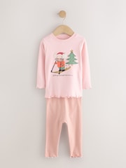 Pink/Green Snuggle Pyjamas 3 Pack (9mths-12yrs) - Image 3 of 7