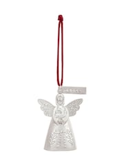 Widdop Silver Peace Mini Angel Bell Metal Ornament - 4.5 x 5in - Image 1 of 5