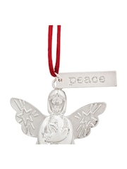 Widdop Silver Peace Mini Angel Bell Metal Ornament - 4.5 x 5in - Image 4 of 5
