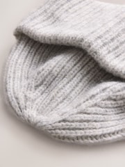 Grey Ribbed Beanie Hat - Image 8 of 8