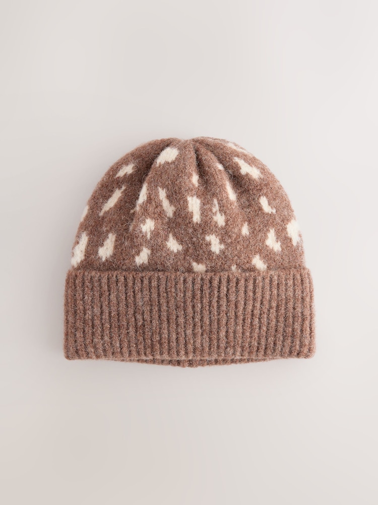Brown Deer Beanie Hat - Image 1 of 5