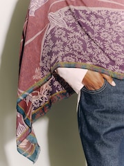 Chocolate/Brown Floral - Leichter Schal - Bild 5 von 8