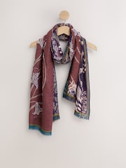 Chocolate/Brown Floral - Leichter Schal - Bild 6 von 8