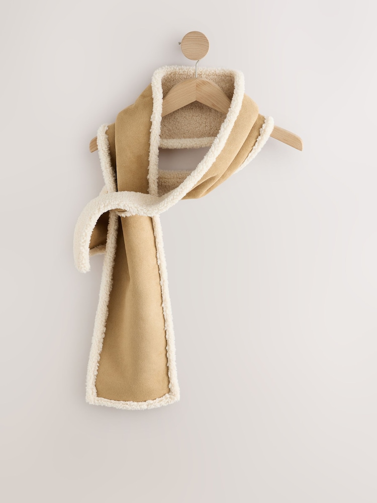 Tan Brown Heavyweight Borg Scarf - Image 1 of 3