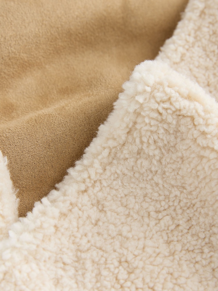 Tan Brown Heavyweight Borg Scarf - Image 3 of 3