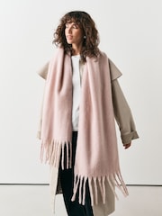 Pink Blanket Heavyweight Fringe Scarf - Image 2 of 6