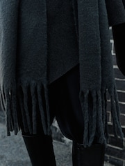 Charcoal Grey Heavyweight Blanket Scarf - Image 3 of 6