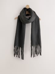 Charcoal Grey Heavyweight Blanket Scarf - Image 4 of 6