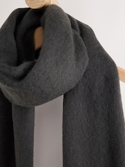 Charcoal Grey Heavyweight Blanket Scarf - Image 5 of 6