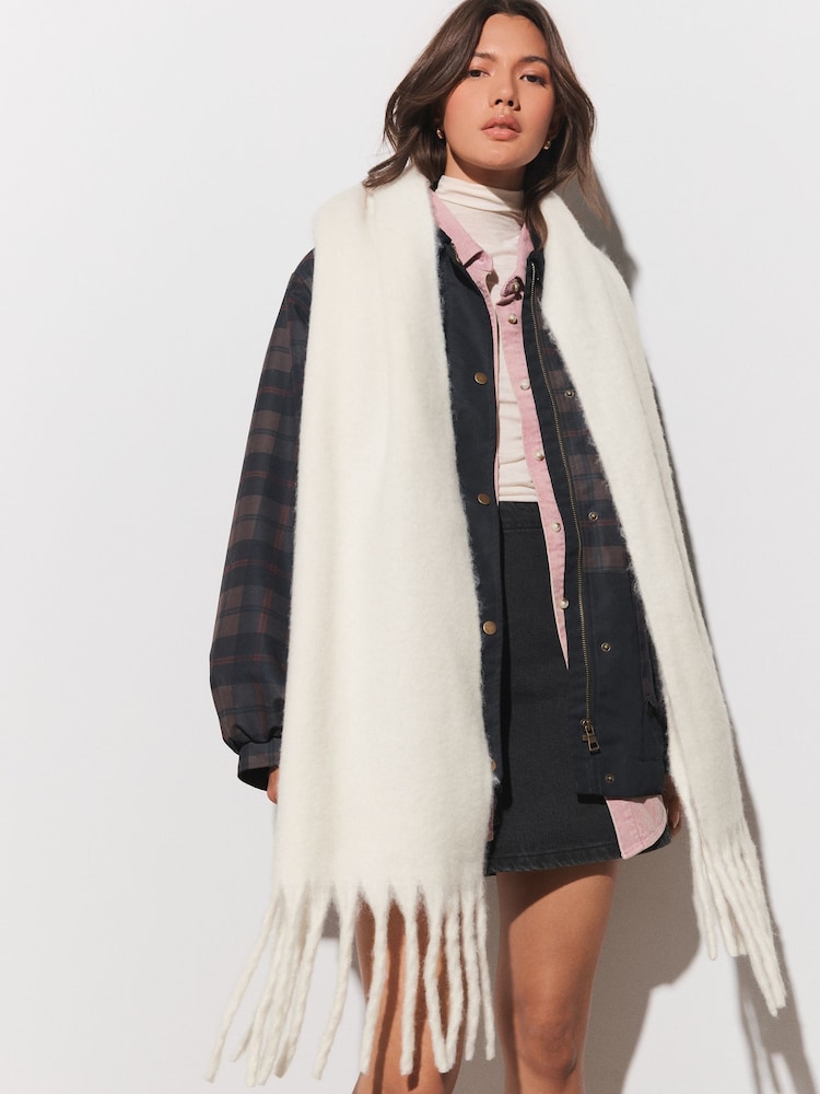 Cream Heavyweight Blanket Scarf - Image 2 of 5
