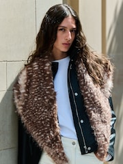 Animal/Deer - Heavyweight Fur Scarf - 6суретінің 1 суреті