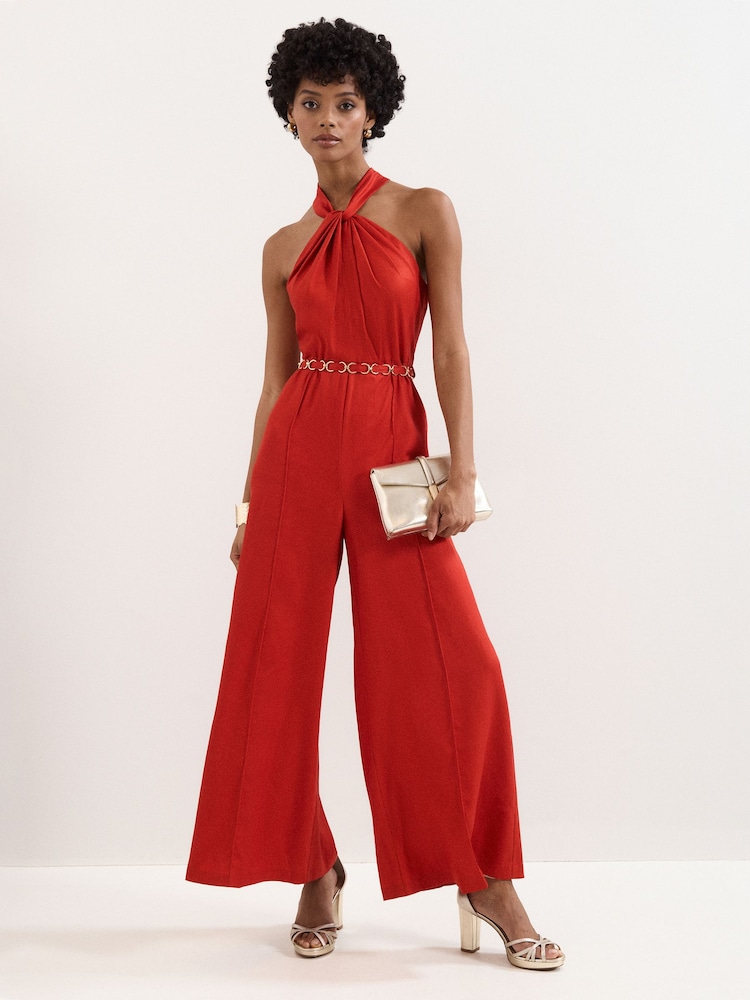 Phase Eight Orange Kirsten Jumpsuit - Image 1 of 7