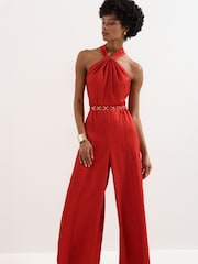 Phase Eight Orange Kirsten Jumpsuit - Image 3 of 7