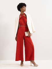 Phase Eight Orange Kirsten Jumpsuit - Image 6 of 7