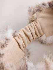 Léopard des neiges - Bandeau en fausse fourrure - Image 4 de 5