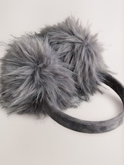 Grey Fur Earmuff Hair Accessories - Image 6 of 6