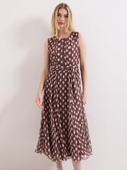 Phase Eight Brown Petite Lucinda Dress - Image 3 of 7