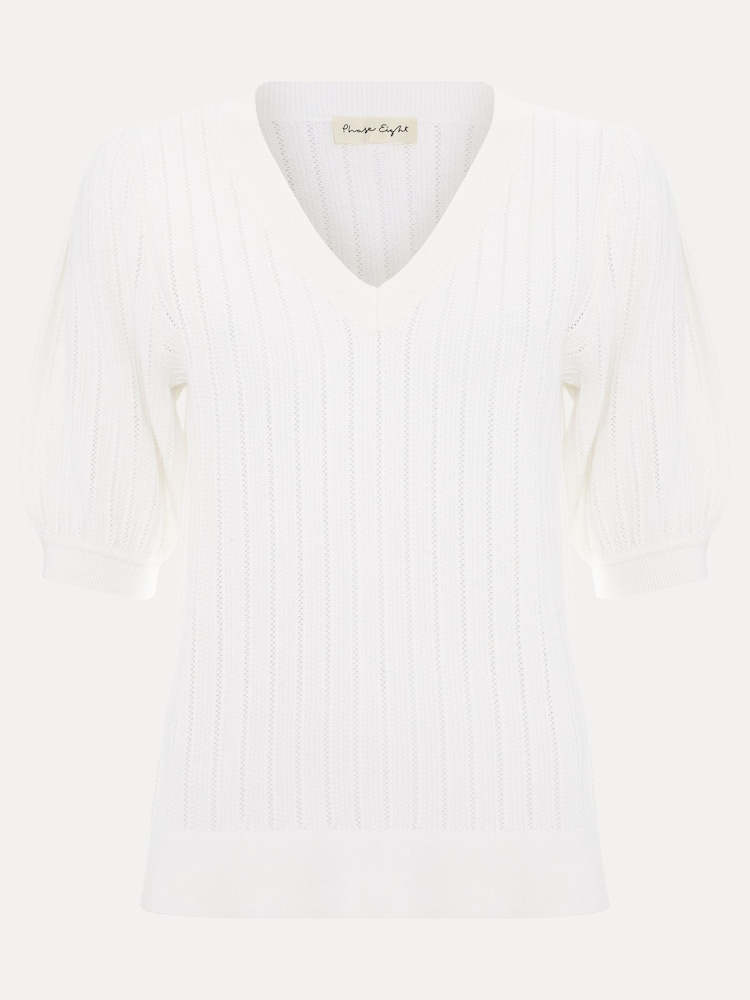 Phase Eight Cream Lilo Textured Top - Image 6 of 6