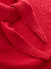 Red Tie Neck Knitted Tank Top - Image 3 of 4