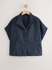 Navy Check Cape Cover-Up - Image 6 of 8