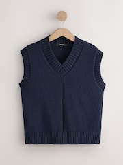 Navy V-Neck Tank - Image 4 of 6