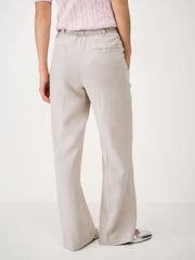 Crew Clothing Natural Linen Blend Wide Leg Trousers - Image 2 of 5