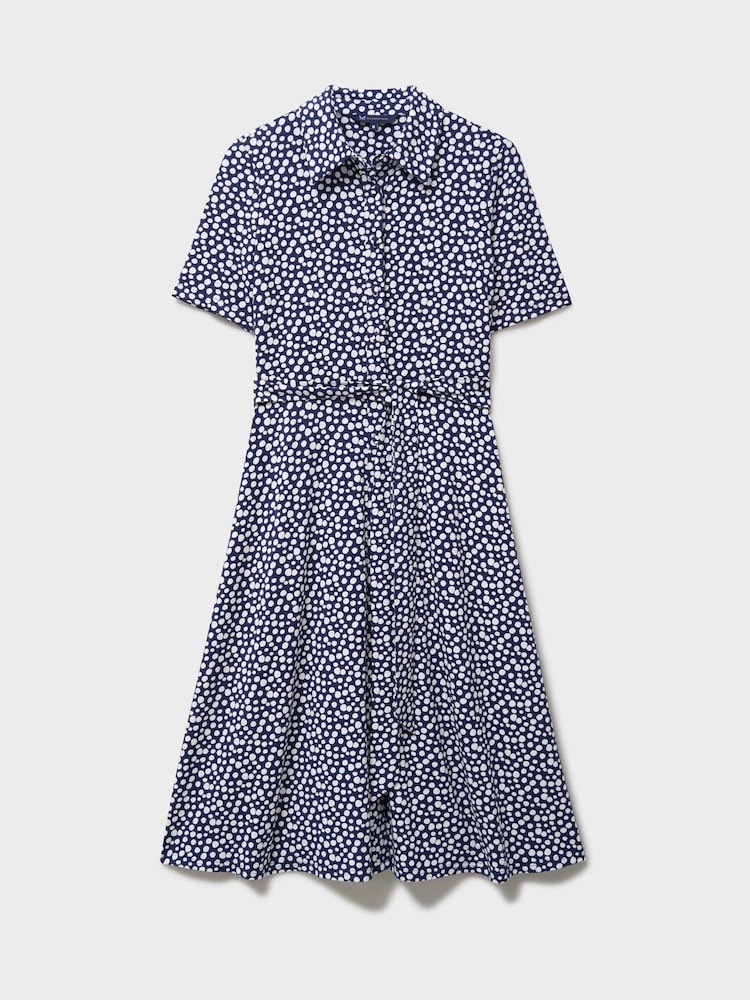 Crew Clothing Blue Emma Jersey Printed Short Sleeve Dress - Image 5 of 5 Crew Clothing Blue Emma Jersey Printed Short Sleeve Dress - Image 5 of 5